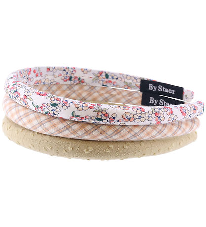 Bandeaux à Cheveux By Stær - 3 Pack - Augusta - Beige/Blanc