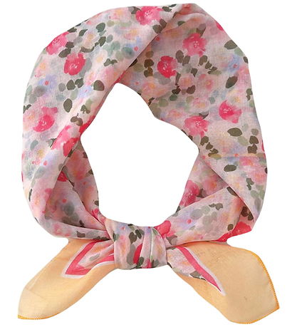 Écharpe By Stær - Lilo - 57x58 cm - Jaune/Rose Fleurs