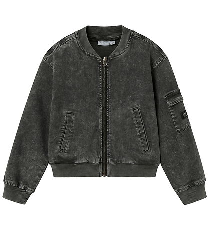 Name It Denim/Bomber Jacket - NkfLuna - Dark Grey Denim