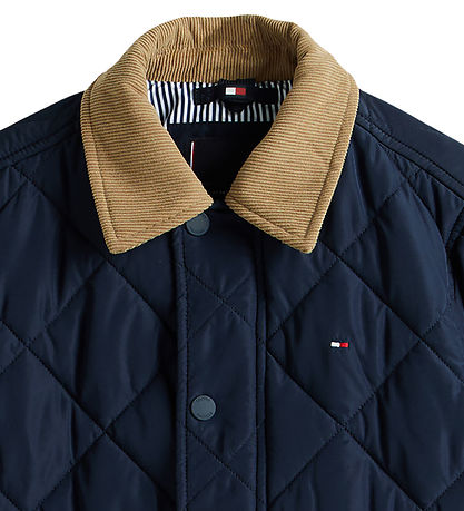 Tommy Hilfiger Thermojakki - Quiltet - Kragi með andstæðum lit -