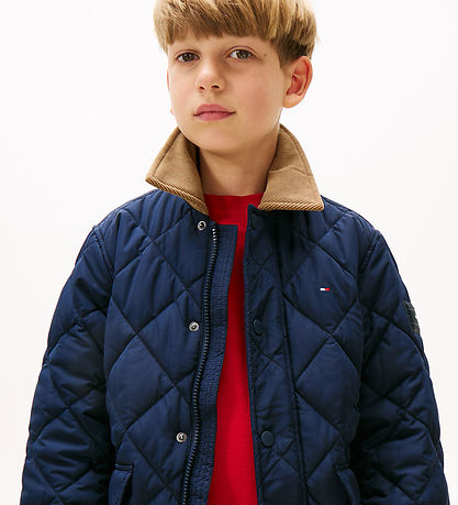 Tommy Hilfiger Thermojakki - Quiltet - Kragi með andstæðum lit -