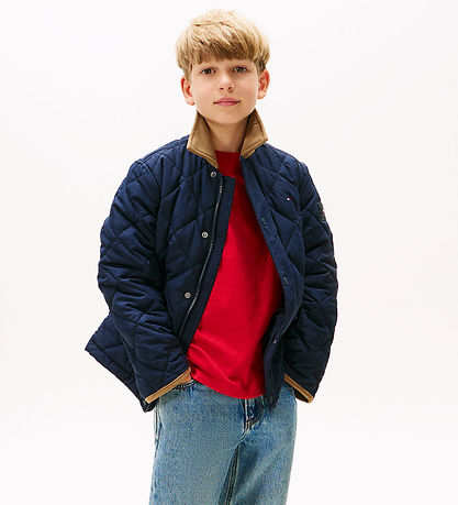 Tommy Hilfiger Thermojakki - Quiltet - Kragi með andstæðum lit -