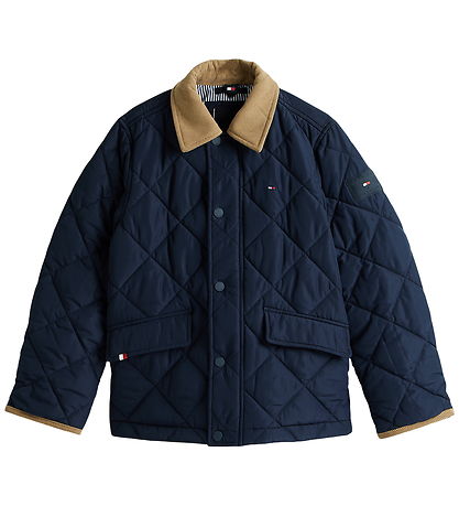 Tommy Hilfiger Thermojakki - Quiltet - Kragi með andstæðum lit -