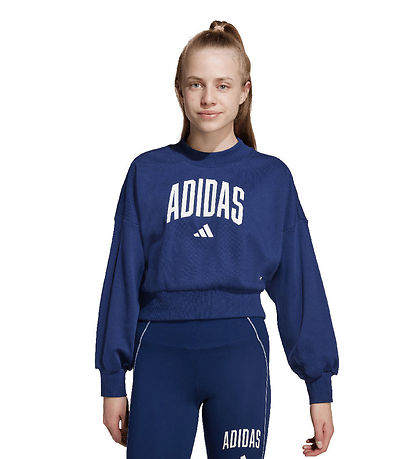 adidas Performance Peysa - Stytt - Dökkblátt/White M. Lógó