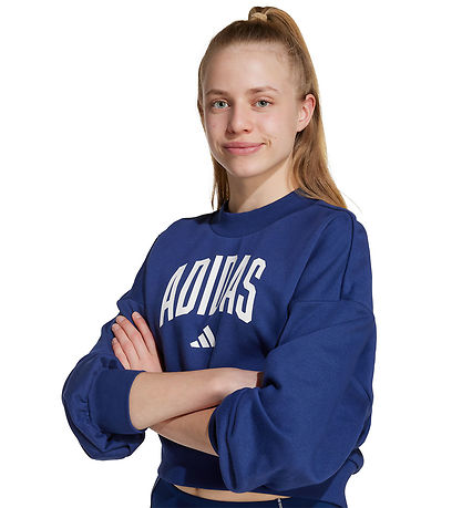 adidas Performance Peysa - Stytt - Dökkblátt/White M. Lógó