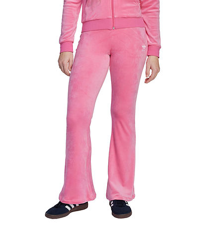 adidas Originals Velvet Trousers - Pnkfus/White w. Logo