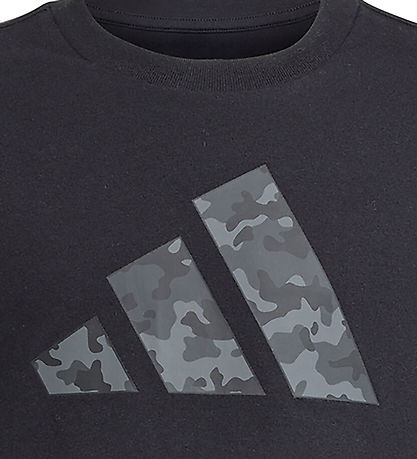 adidas Performance Stuttermabolur - J Camo - Black