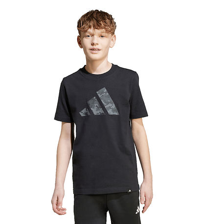 adidas Performance Stuttermabolur - J Camo - Black