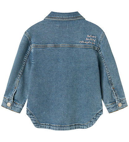 Name It Denim Jacket - NmfDevi - Medium+ Blue Denim/Bow