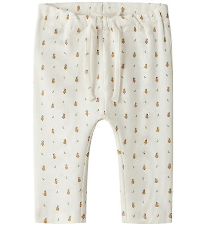 Lil' Atelier Byxor - Rib - NbnLago - Coconut Mjölk/Pear