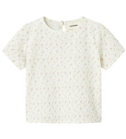 Lil' Atelier Stuttermabolur - NbfHailey - Coconut Mjólk