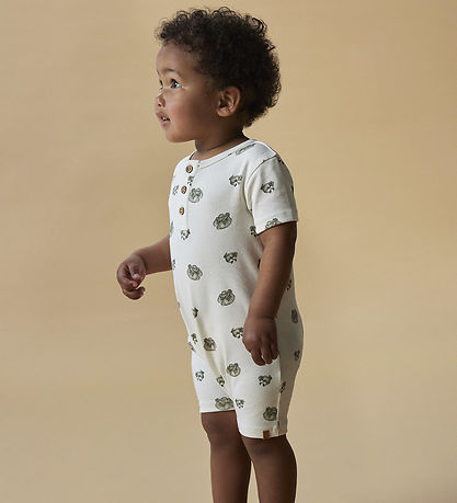 Lil' Atelier Summer Romper - NbmGayo - Coconut Milk/Frog