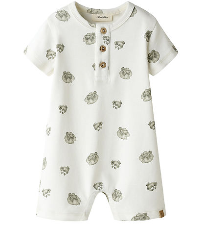 Lil' Atelier Summer Romper - NbmGayo - Coconut Milk/Frog