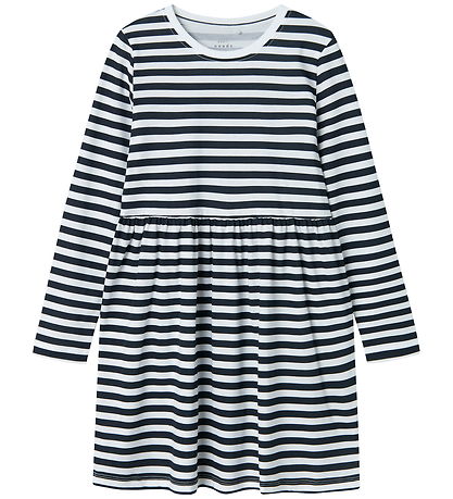 Name It Kleid - NkfVivia - Bright White m. Streifen