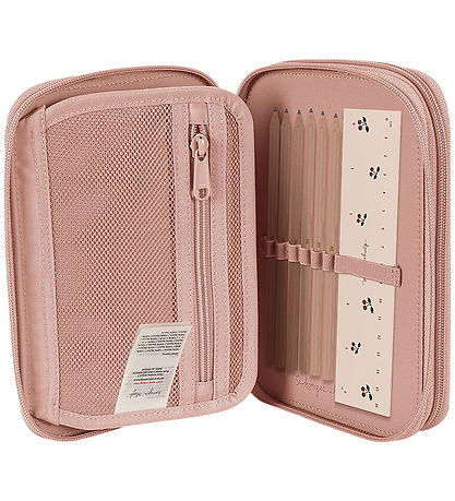 Konges Sløjd Pencil Case w. Contents - Clover - Mahogany Rose