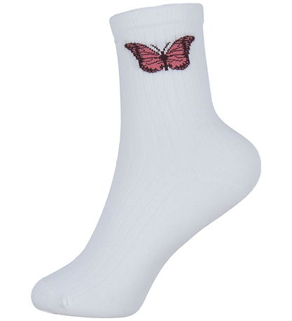 Name It Socks - 3-Pack - NkfLuna - Bright White/Rapture Rose