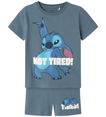 Name It Pyjama Set - NmmArush - Stitch - Blue Mirage