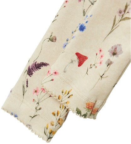Name It Leggings - NbfLuxa - Peyote Melange M. Blóm