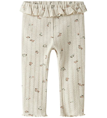 Name It Leggings - NbfLower - Peyote Melange M. Blóm