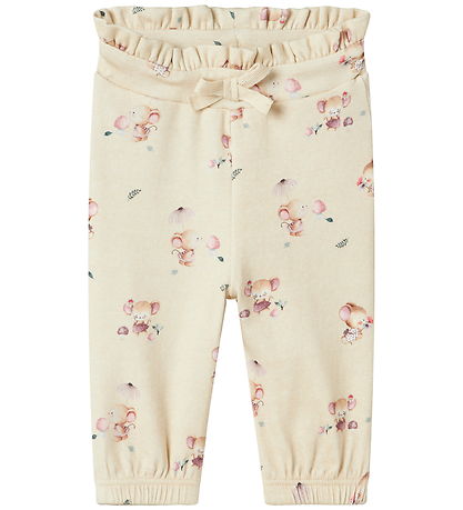 Name It Trousers - NbfLatia - Peyote Melange w. Print