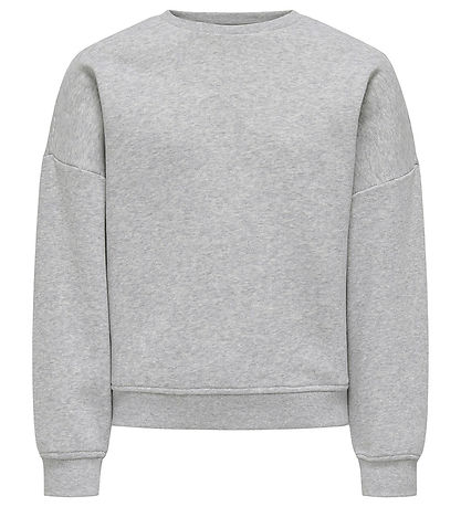 Kids Only Peysa - KogSweat - Núll - Light Grey Melange