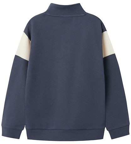 Name It Bluse - NkmDenno - Halbreißverschluss - Ombre Blue m. Pr