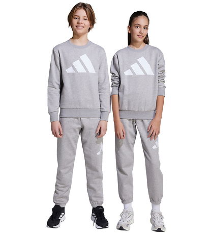 adidas Performance Sweat Set - Mgreyh/White w. Logo