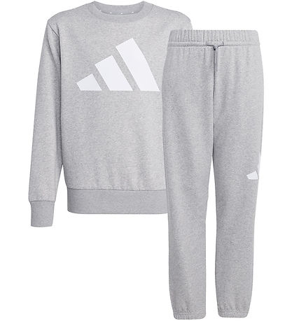 adidas Performance Sweat Set - Mgreyh/White w. Logo