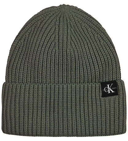 Calvin Klein Beanie - Knitted - Monogram - Thyme green