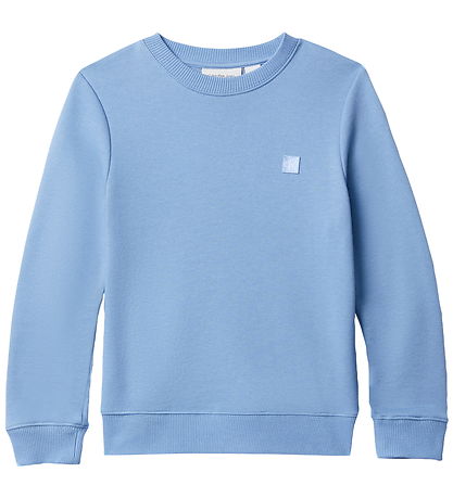 Calvin Klein Peysa - Mono Mini Merki - Fölblár gallabuxnalitur