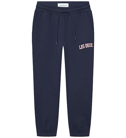 Les Deux Sweatpants - Aidan - Dark Navy Blue w. Logo