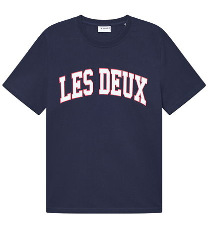 Les Deux Stuttermabolur - Aidan - Dark Dökkblátt Blue M. Lógó