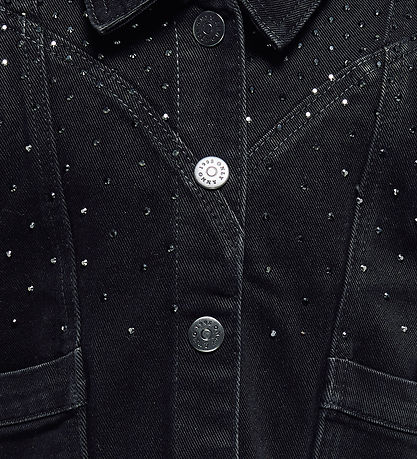 Kids Only Denim Vest - KogKennedy - Washed Black/Rhinestone