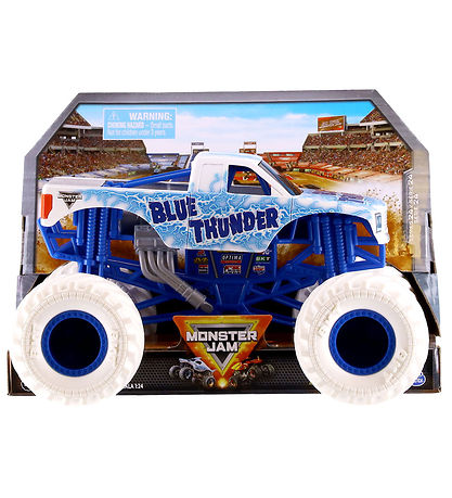 Monster Jam Samlare Truck - 1:24 - Blue Thunder - Blå/Vit