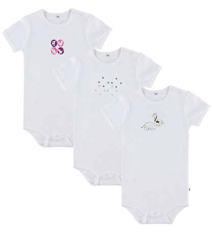 Pippi Bodysuit s/s - 1 pcs - Assorted - White - w. Print