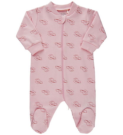 Fixoni Pyjamapak m. Voet - Rose m. Print