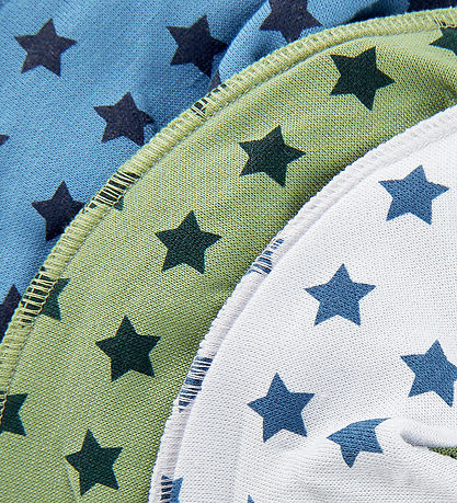 Pippi Teething Bib - 3-Pack - Pointy - AOP - Grey Dawn