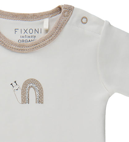 Fixoni Romper s/s - m. Print - Zandmelange