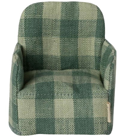 Maileg Miniature Chair - Foldable - Mouse - Green Check