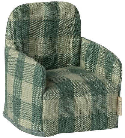 Maileg Miniature Chair - Foldable - Mouse - Green Check