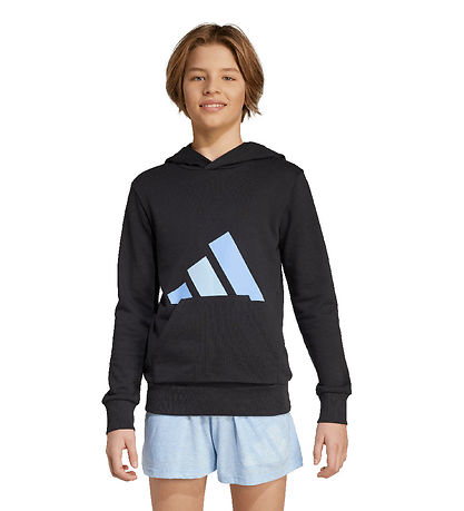 adidas Performance Kapuzenpullover - Black/Blufus/Globlu m. Logo