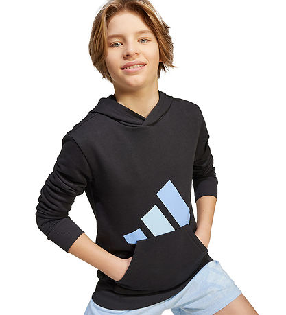 adidas Performance Kapuzenpullover - Black/Blufus/Globlu m. Logo