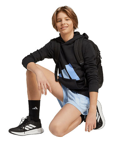 adidas Performance Kapuzenpullover - Black/Blufus/Globlu m. Logo