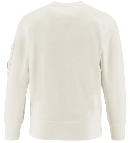 C.P. Company Sweatshirt - Gaze White m. Schwarz