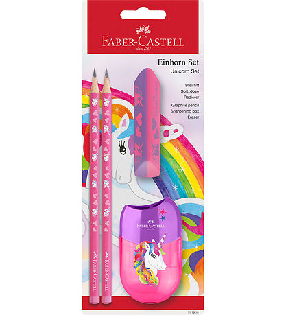 Faber-Castell Pennset - Unicorn - 4 Delar - Rosa