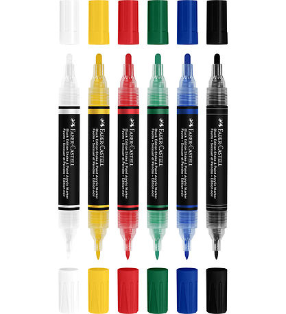 Faber-Castell Tusjer - Rist og mal Akryl - 6 stk. - Multi