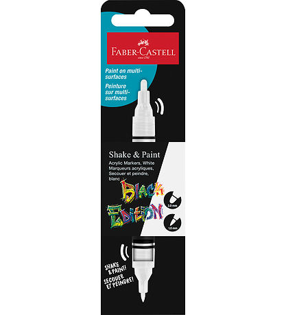 Faber-Castell Tússlitir - Hristið og málið Akrýl - Hvítt
