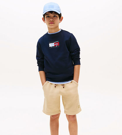 Tommy Hilfiger Sweatshirt - Script Flag - Dark Night Navy