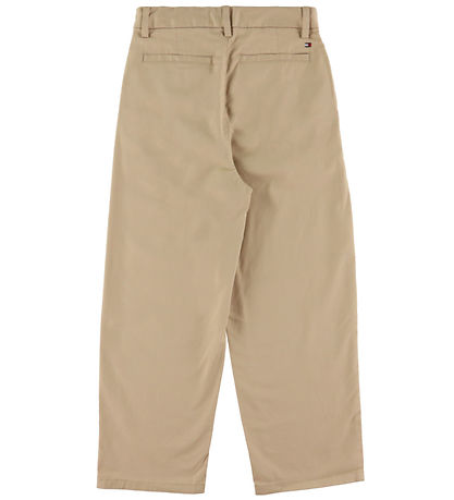 Tommy Hilfiger Buxur - Plíseruð Chino - Mjúk Gold Drapplitað