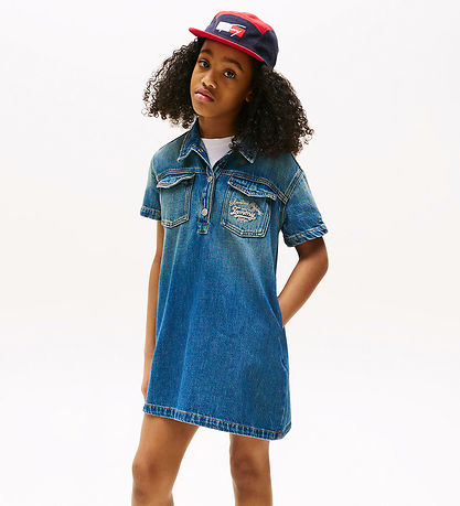 Tommy Hilfiger Dongerikjole - Island Blue
